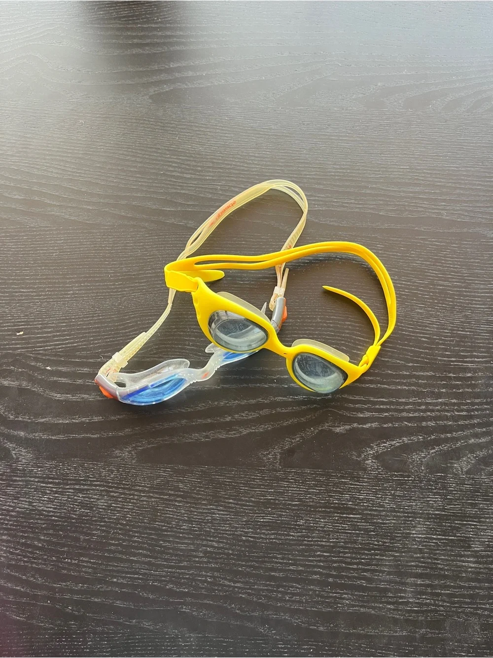 Speedo Swim Goggles Lot Clear Blue Biofuse & Bright Yellow Youth Adult 6.5